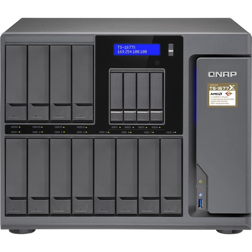 QNAP 12 Bay NAS AMD Ryzen 7 1700 8-Core 3.0Ghz 64GB Ram Sata6G 4 X 1GBe 2 X 10GBe 40GBe-Ready