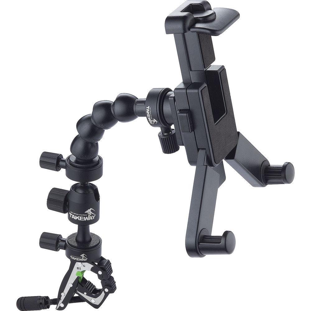 Takeway T-TH01 Adjustable Tablet Smartphone Holder for Flex Neck and Clampods