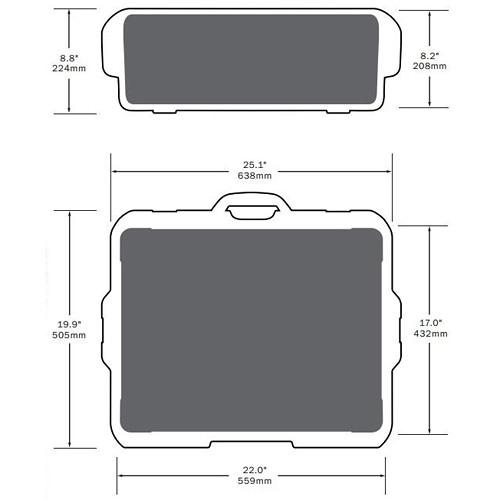 Turtle 549 ATA-Certified Waterproof Customizable Hard Case with Cubed Foam Insert