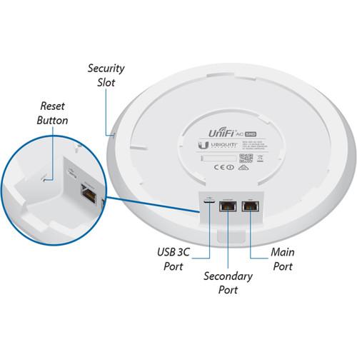 Ubiquiti Networks UAP-AC-SHD 802.11AC Wave 2 Access Point with Dedicated Security Radio