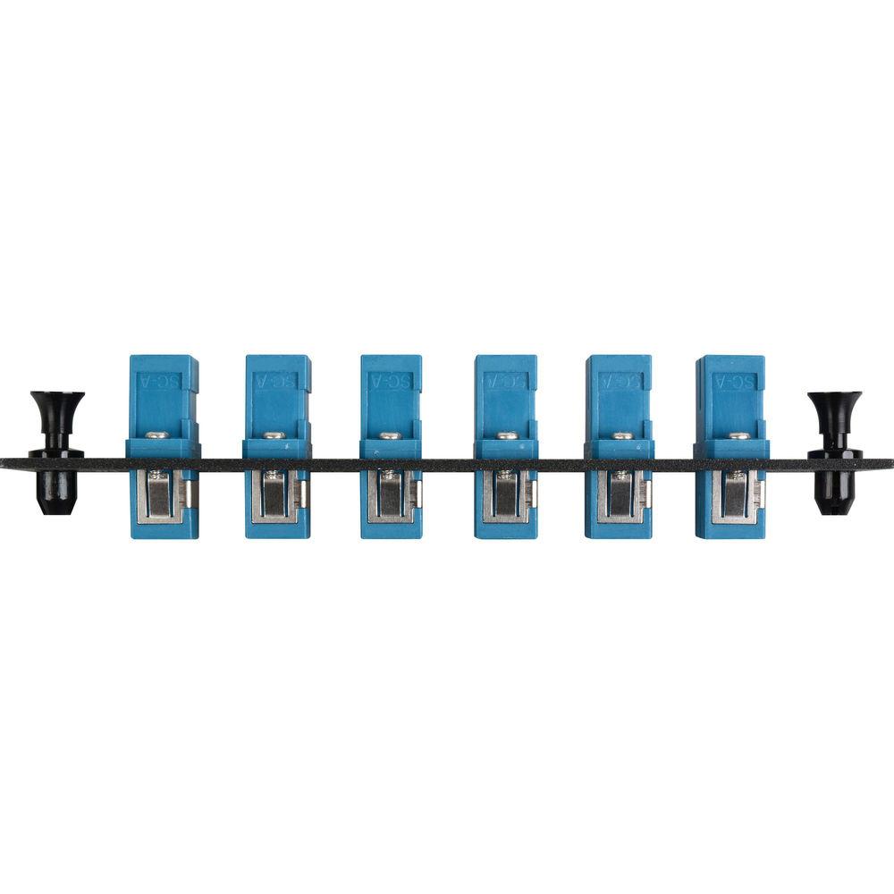 Camplex 6-Port SC Simplex Singlemode Fiber Adapter Plate Module with Ceramic Connectors