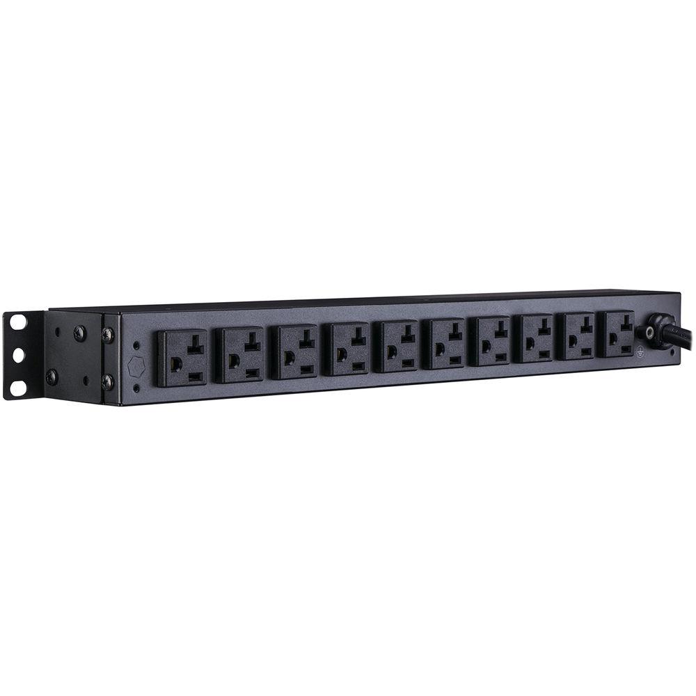 CyberPower PDU16A 100-125 50 60Hz Nema 5-20P Plug , 10-Out 5-20R, Rackmount 1U, 15