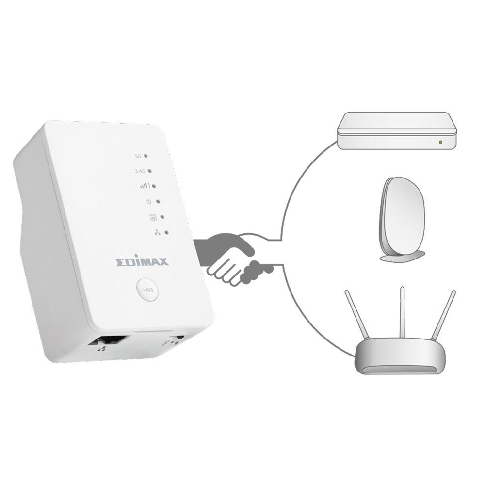 EDIMAX Technology EW-7438AC Smart AC750 Dual-Band Wi-Fi Extender Access Point Wi-Fi Bridge