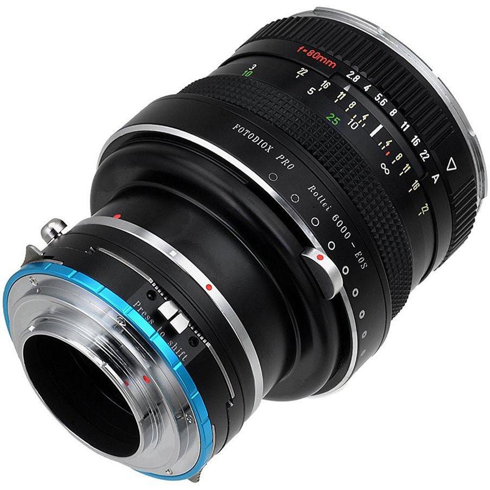 FotodioX Pro Lens Mount Shift Double Adapter for Rollei 6000 and Canon EOS Lenses to Fuji X-Series Mount