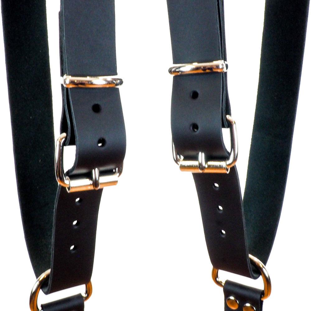 Funk Plus Cowhide Leather Ring Back Harness with 1.25" Wide Straps and D-Rings