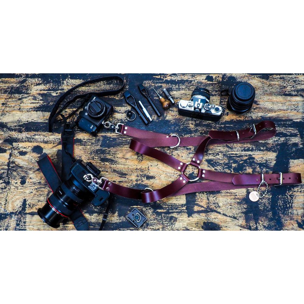 Funk Plus Latigo Leather Ring Back Harness with 1.25" Wide Straps