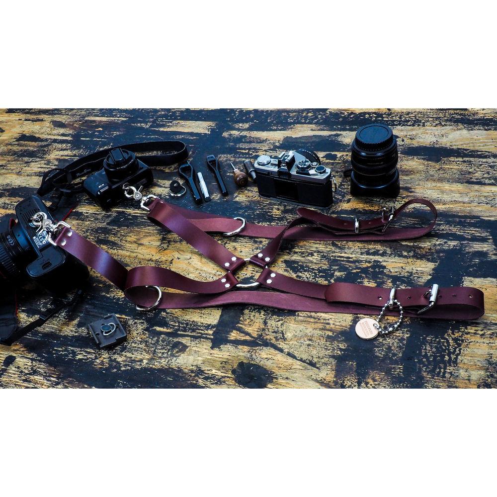 Funk Plus Latigo Leather Ring Back Harness with 1.25" Wide Straps