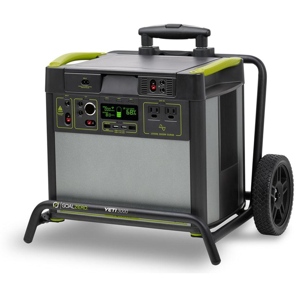 GOAL ZERO Yeti 3000 Lithium Power Station with Wi-Fi and Boulder 200 Briefcase Solar Panel Kit