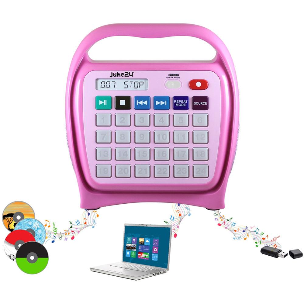 HamiltonBuhl Juke24 Portable Digital Jukebox with CD Player and Karaoke Function