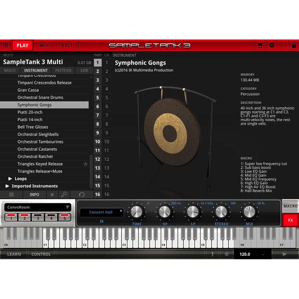 IK Multimedia Orchestral Percussion - Virtual Instrument for Miroslav Philharmonik 2 & SampleTank 3