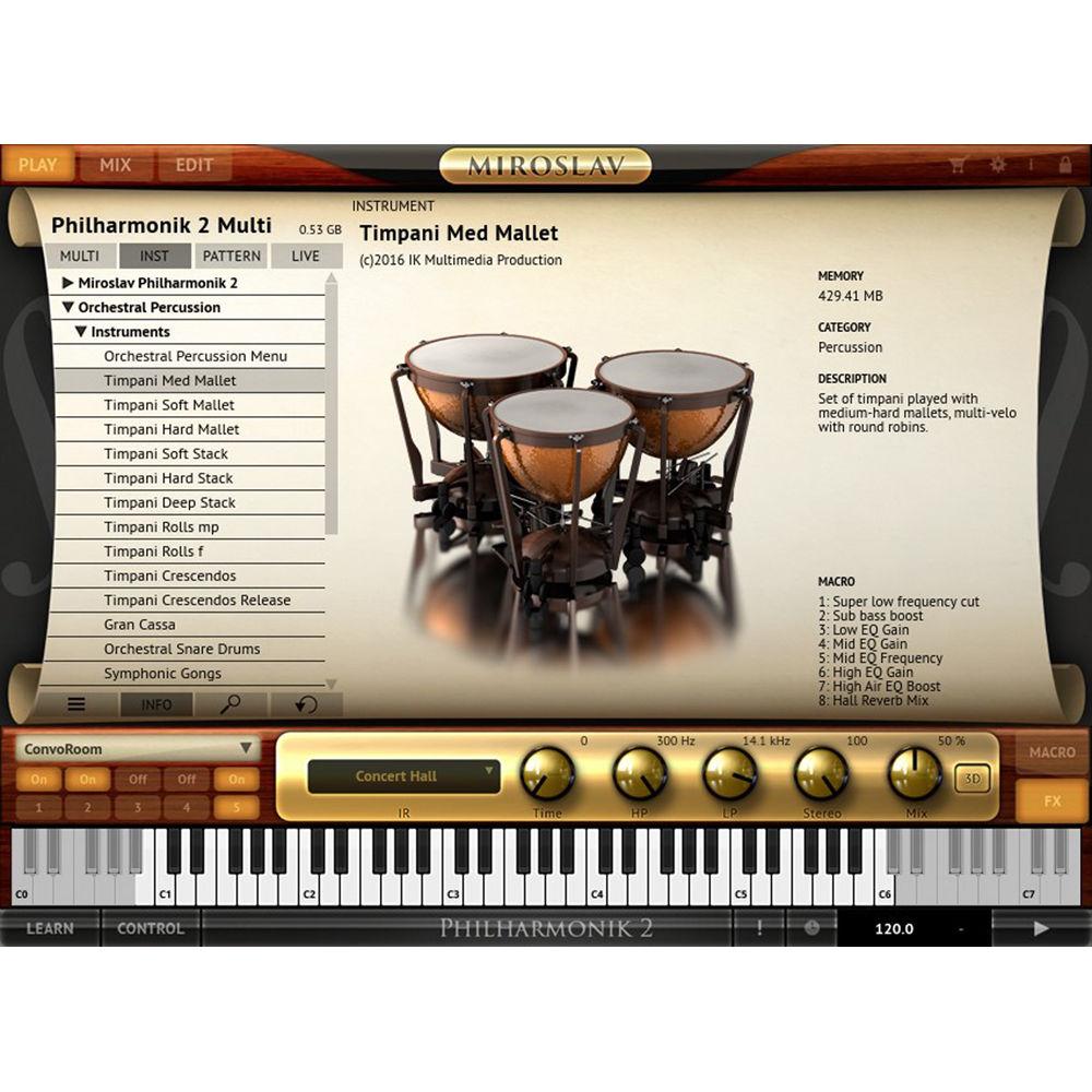 IK Multimedia Orchestral Percussion - Virtual Instrument for Miroslav Philharmonik 2 & SampleTank 3