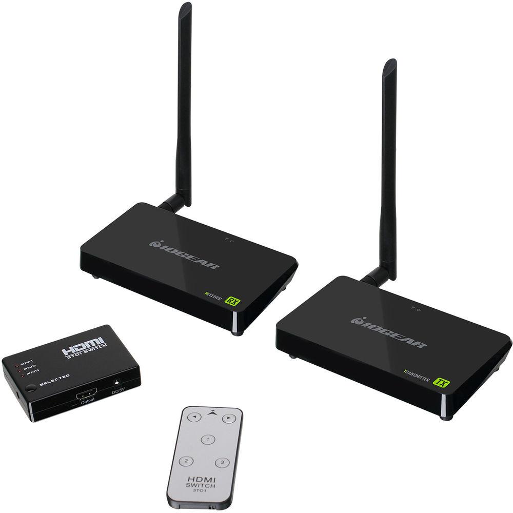 IOGEAR GWHDKIT11 Wireless HDMI Extender with 3-Port HDMI Switch