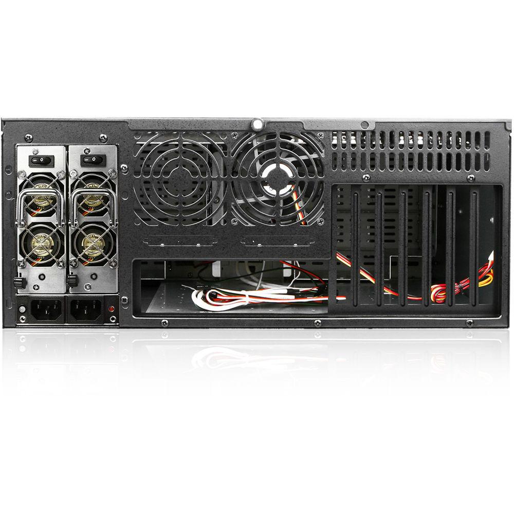 iStarUSA D-406 4 RU Compact Stylish Rackmount Chassis with 500W Redundant Power Supply