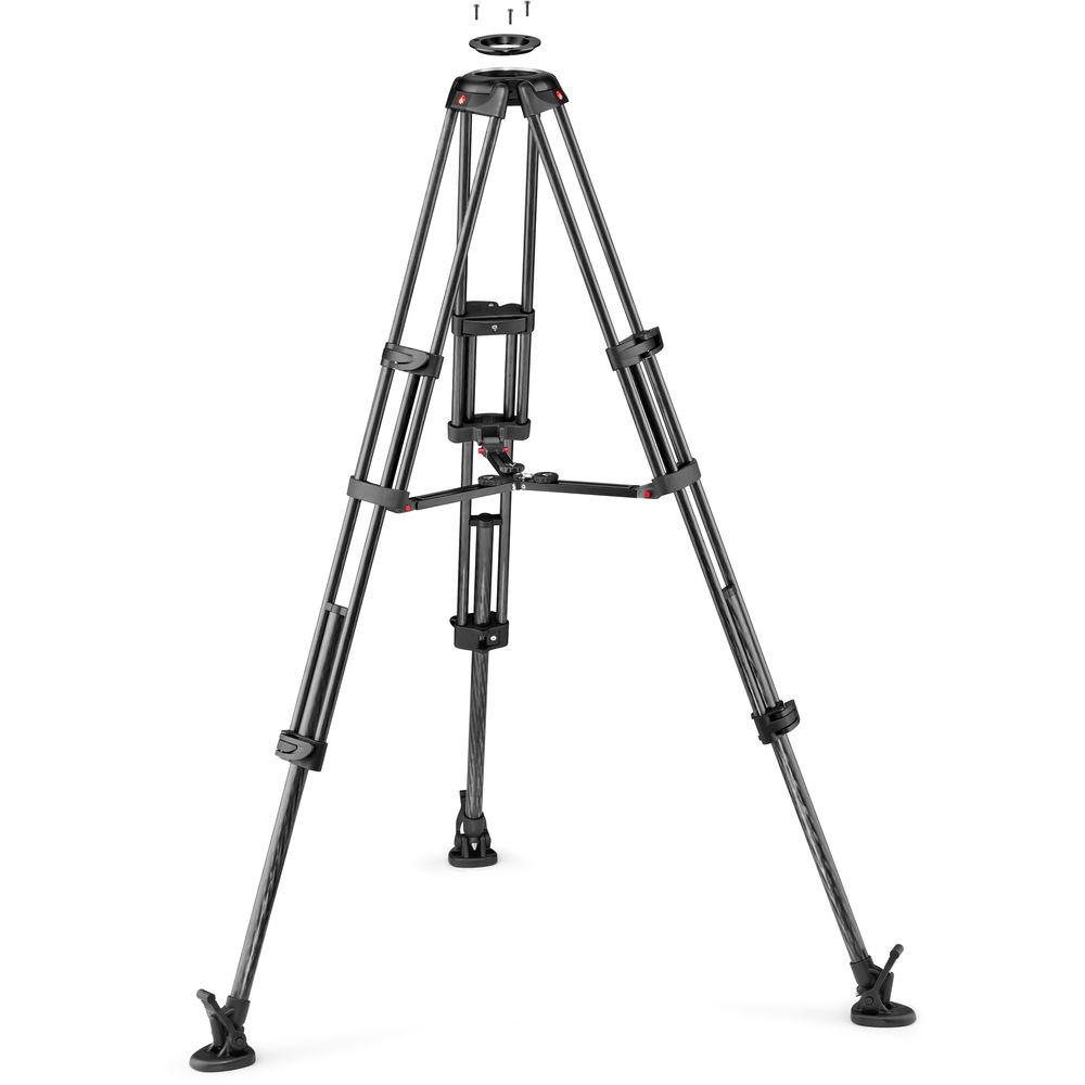 Manfrotto Carbon Fiber Twin Leg Video Tripod Legs with Mid-Level Spreader