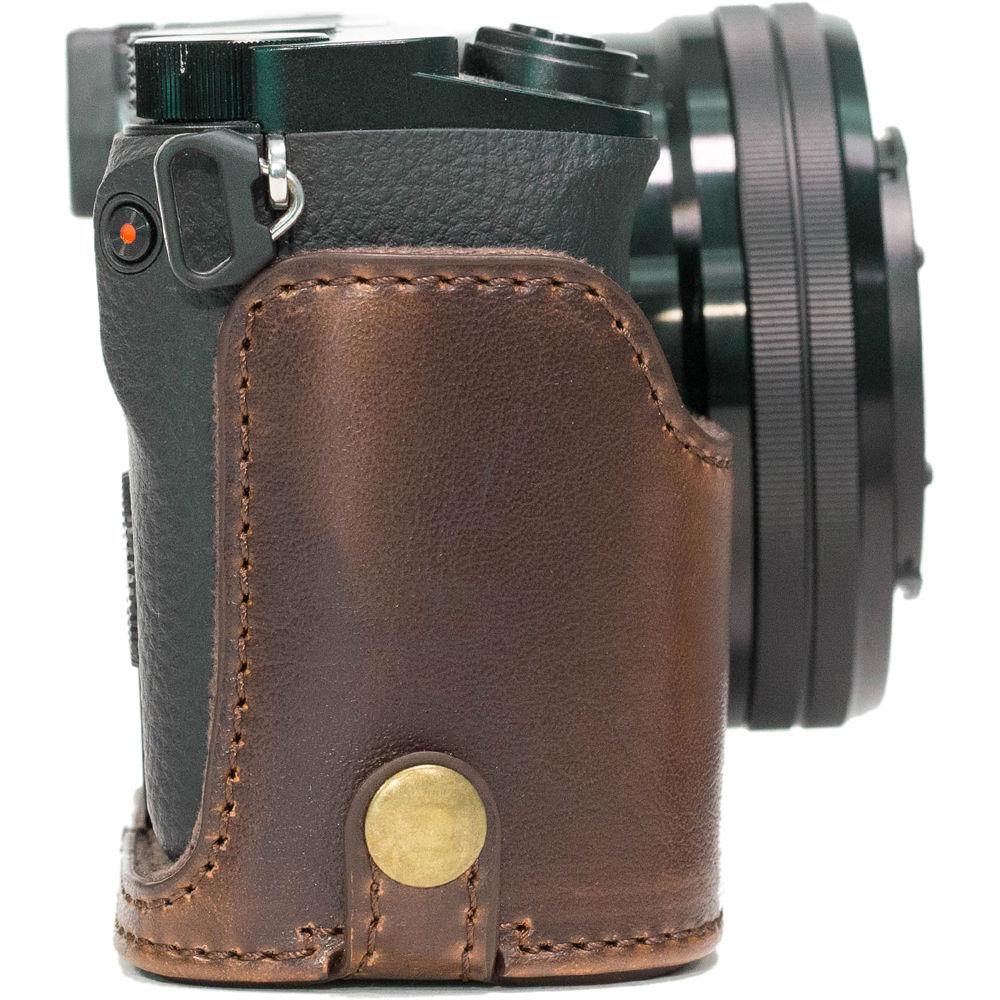 MegaGear Ever Ready Leather Half-Bottom Camera Case for Sony Alpha a6300 a6000