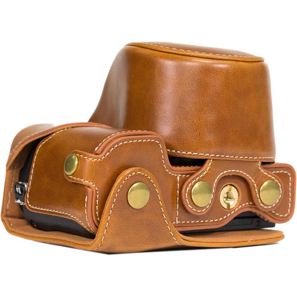 MegaGear MG986 Ever Ready Leather Case with Bottom Opening for Sony a6300 ILCE-6300 a6000