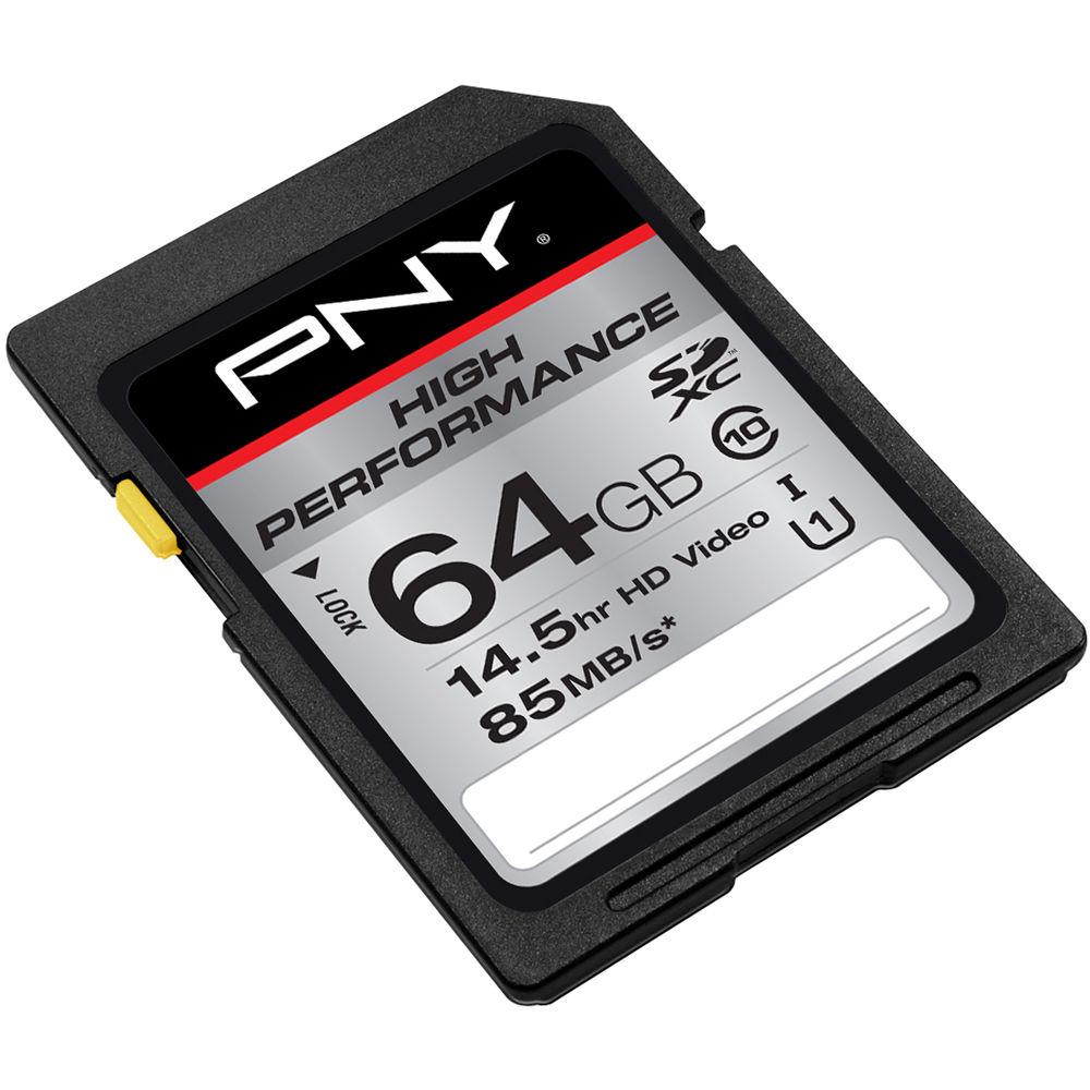 PNY Technologies 64GB High Performance UHS-I SDXC Memory Card