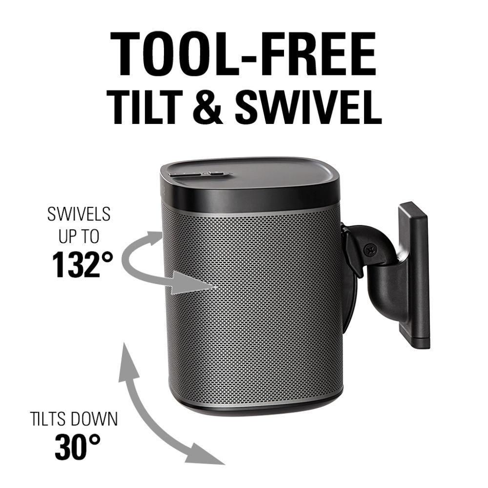 SANUS WSWM22 Wireless Speaker Wall Mounts for the Sonos One, PLAY:1, & PLAY:3