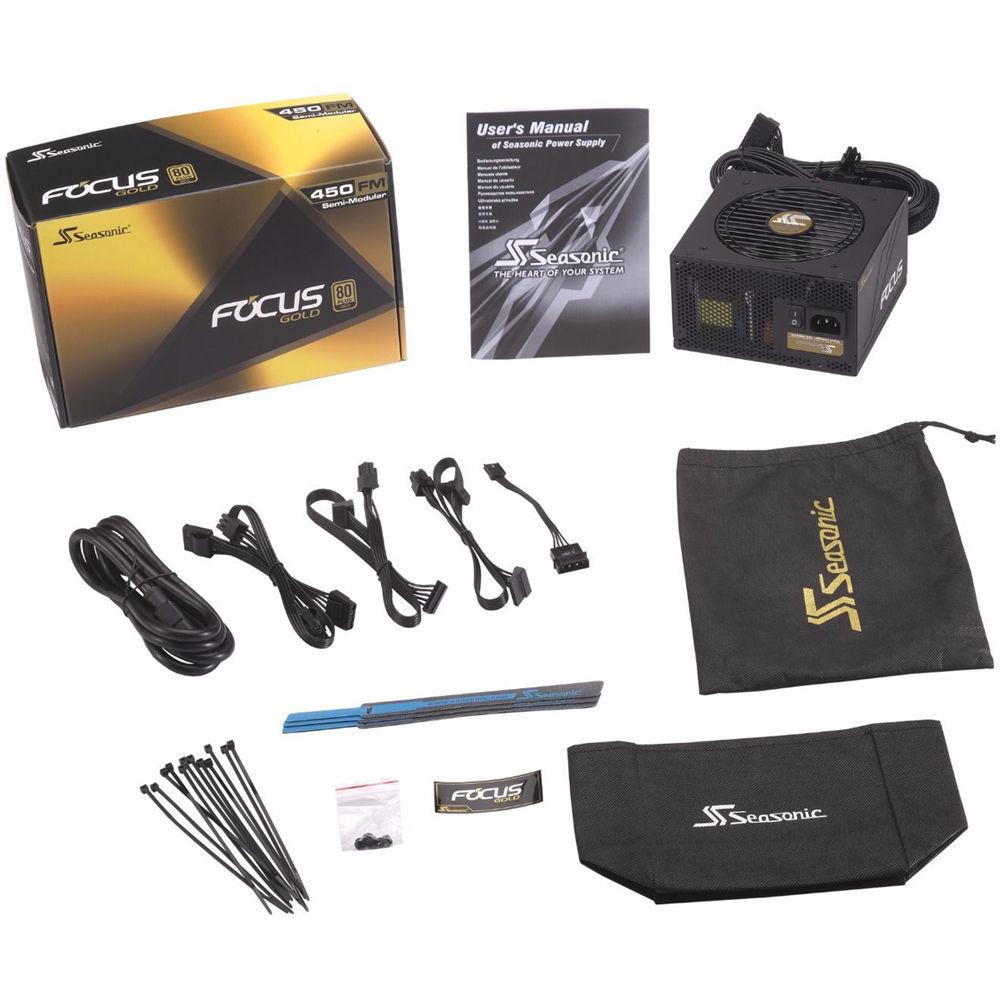SeaSonic Electronics Focus Gold Series 450W 80 Plus Gold Modular ATX Power Supply