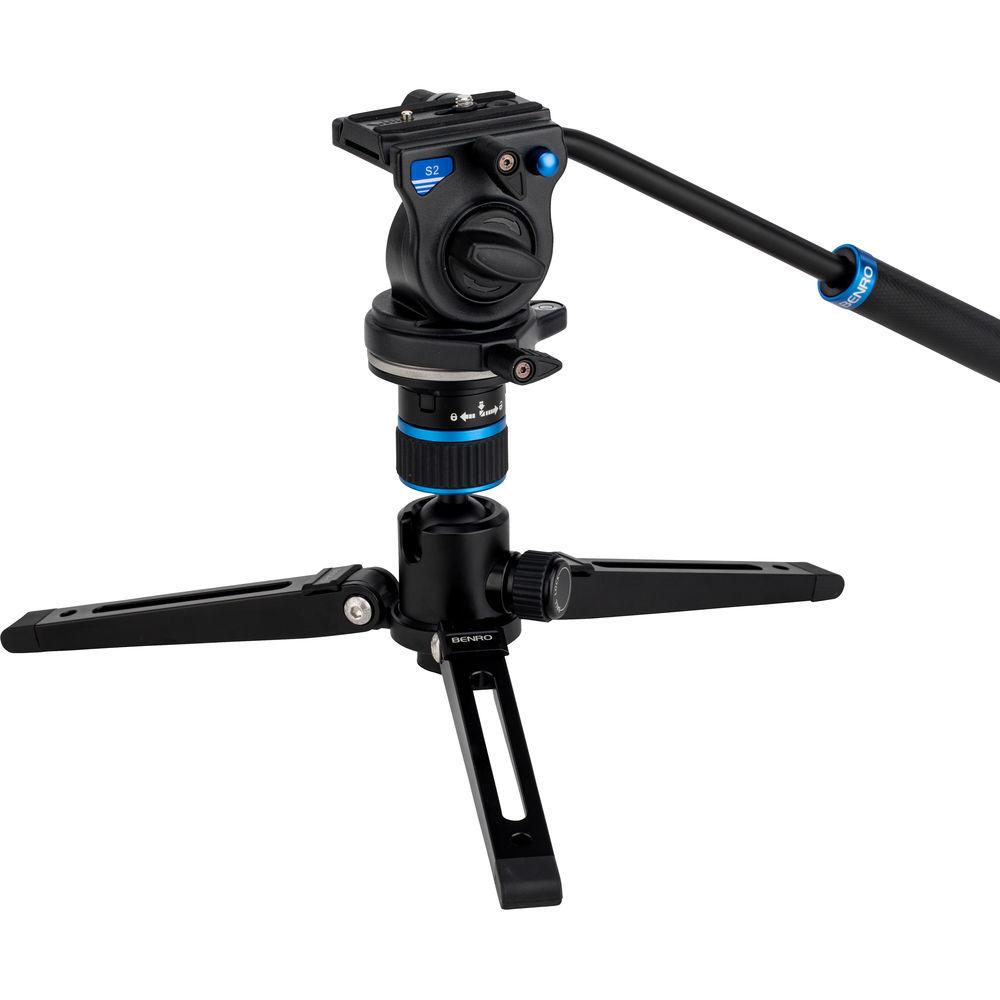 Benro #2 MCT28AF Monopod with Flip Locks, 3-Leg Base, and S2 Video Head