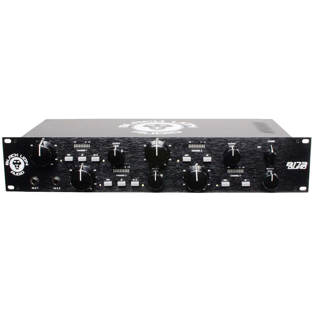 Black Lion Audio B173 Quad 4-Channel Preamp with Mic and DI Inputs, Black, Lion, Audio, B173, Quad, 4-Channel, Preamp, with, Mic, DI, Inputs