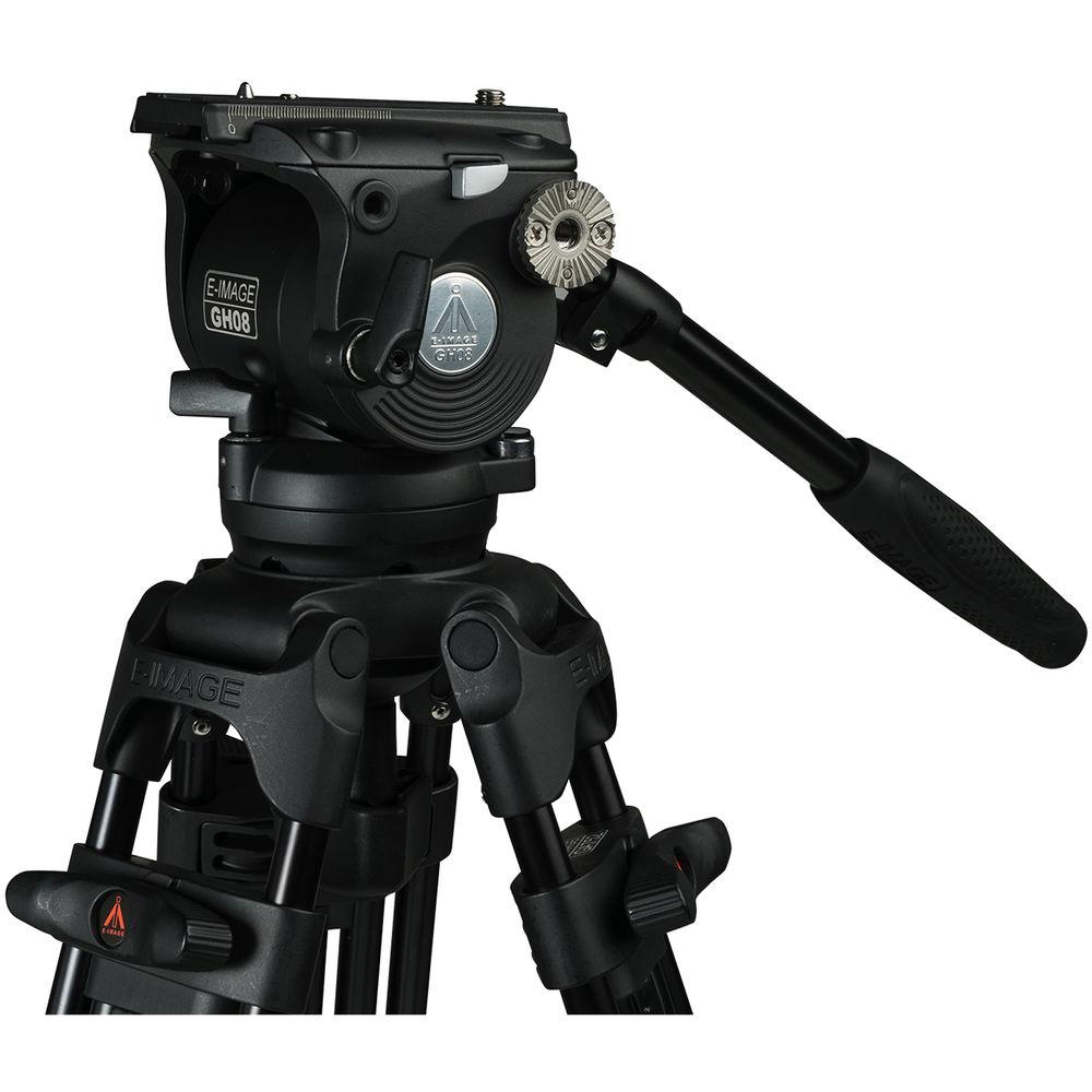E-Image EG08A2 2-Stage Aluminum Tripod System with GH08 Fluid Head