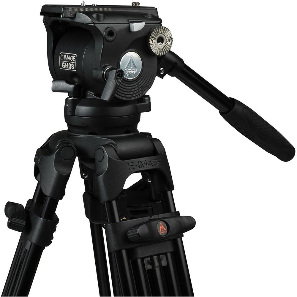 E-Image EG08A2 2-Stage Aluminum Tripod System with GH08 Fluid Head