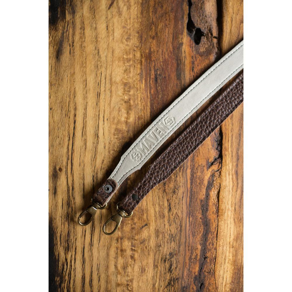 HoldFast Gear 46" Maven Classic American Bison Leather Camera Strap with Universal Clips