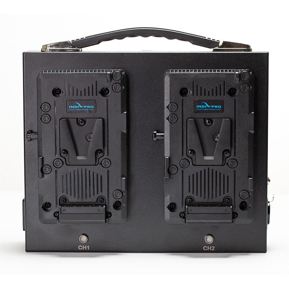 IndiPRO Tools 2x Compact 95Wh V-Mount Li-Ion Batteries with Dual Fusion V-Mount Charger
