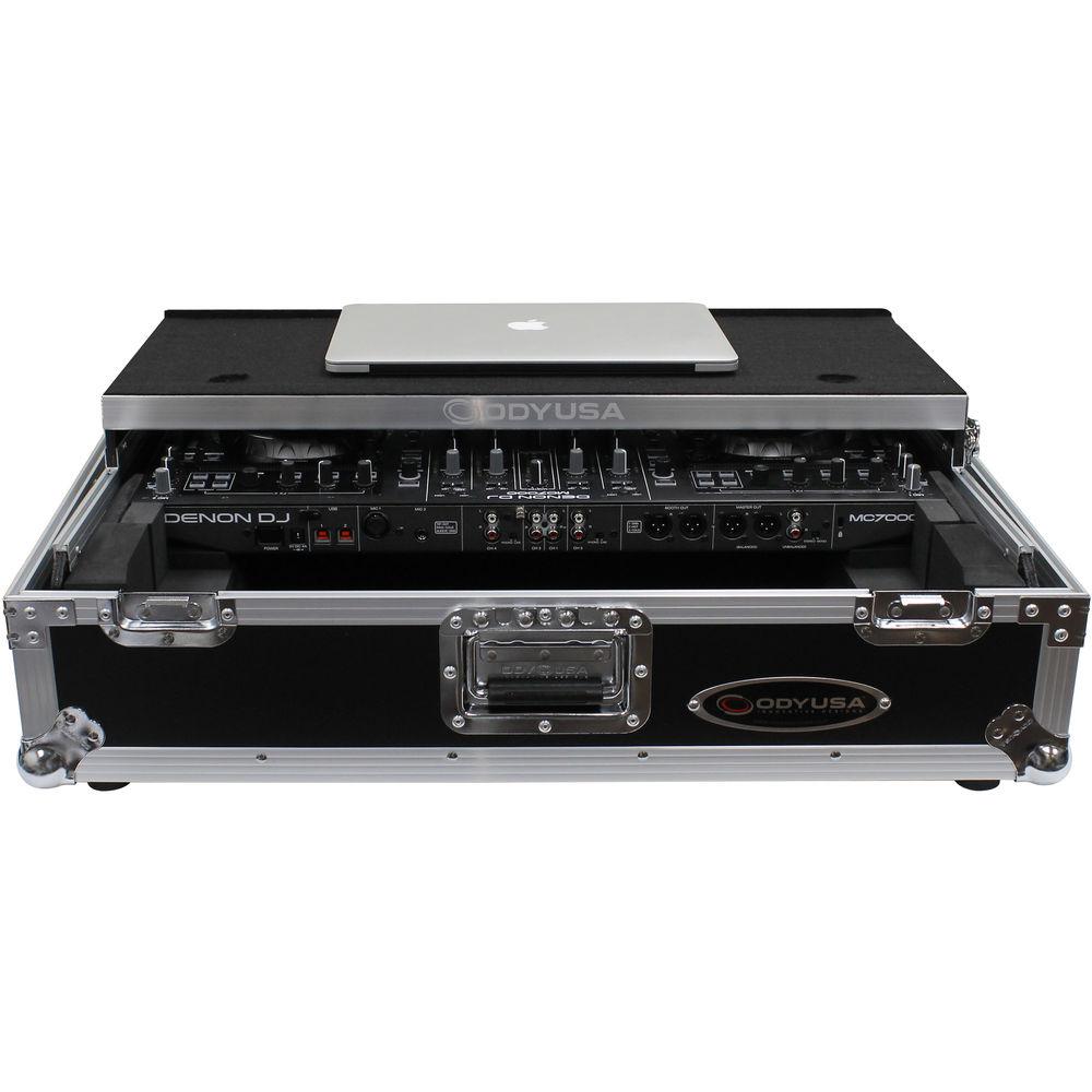 Odyssey Innovative Designs Flight Zone Glide Case with Wheels for Roland DJ-808 & Denon MC7000 V2 DJ Controllers