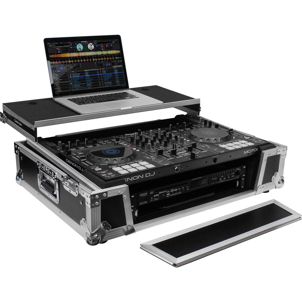 Odyssey Innovative Designs Flight Zone Glide Case with Wheels for Roland DJ-808 & Denon MC7000 V2 DJ Controllers