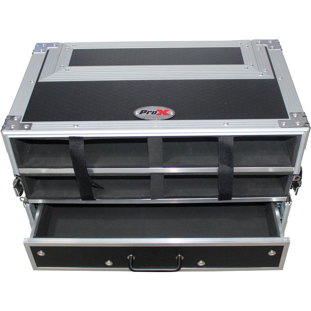 ProX X-4WM2DR Wireless Mic-System Case with 2U Rack Drawer