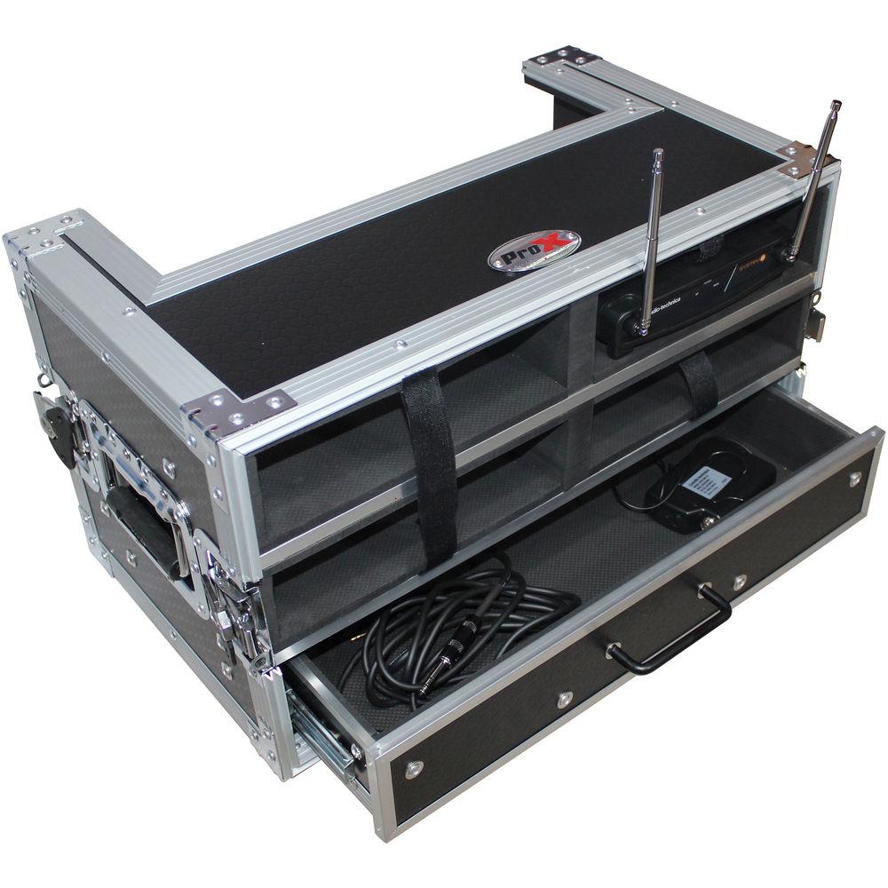 ProX X-4WM2DR Wireless Mic-System Case with 2U Rack Drawer