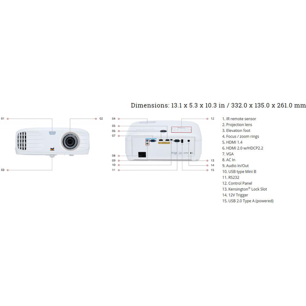 ViewSonic PX727-4K HDR XPR UHD DLP Home Theater Projector