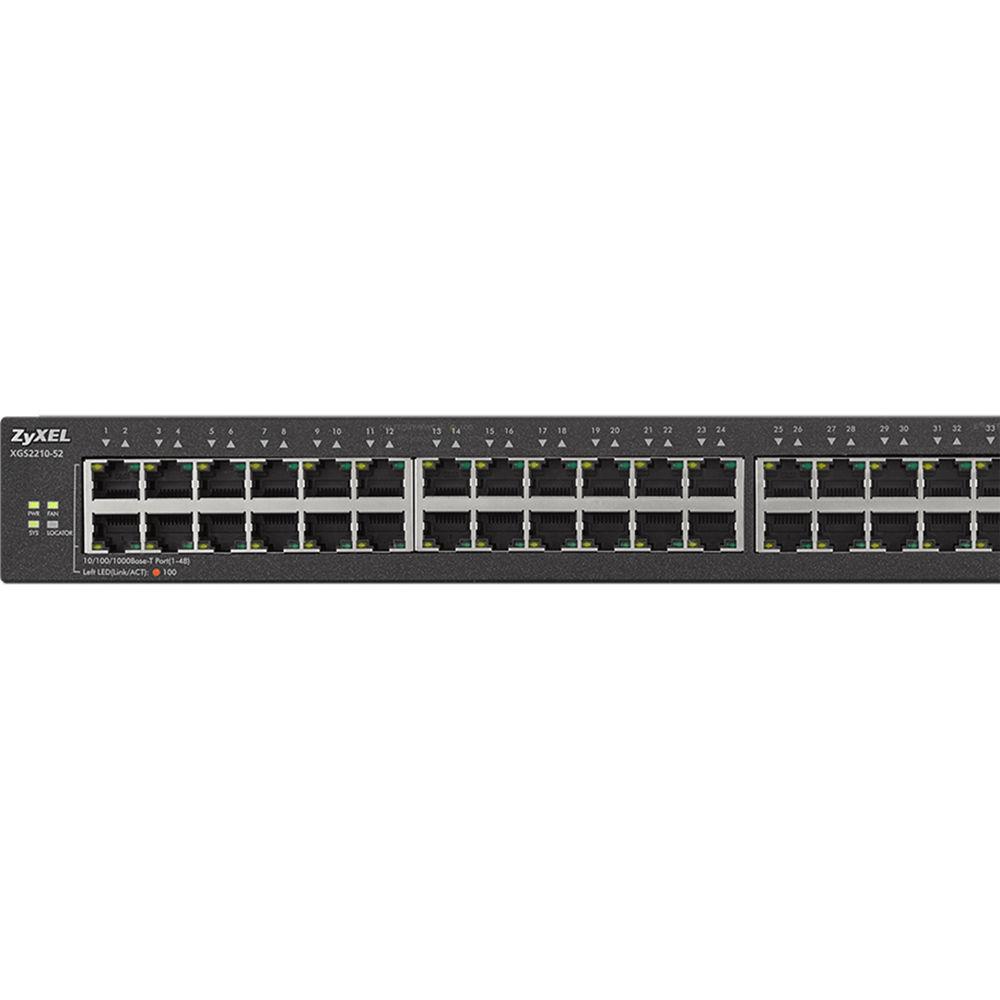ZyXEL 48-Port 100 1000 Mb s and 4-Port 10GbE SFP L2 Switch with 10GbE Uplink