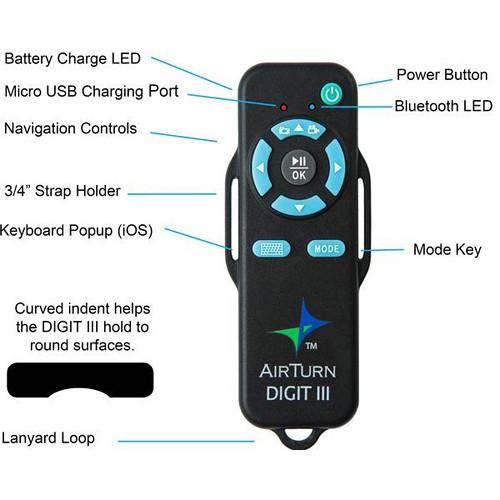 AirTurn DIGIT III Handheld Remote Controller with Bluetooth 4.0