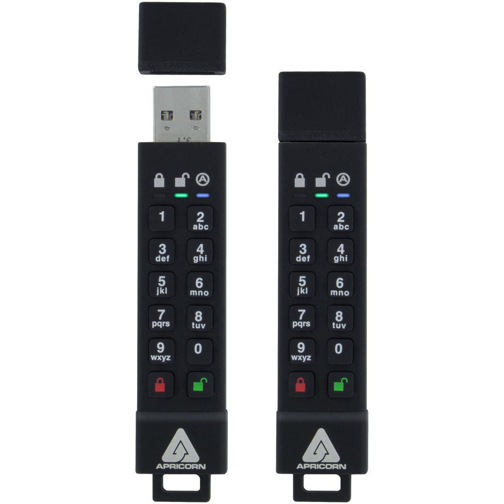 Apricorn 8GB Aegis Secure Key 3z Encrypted USB 3.1 Gen 1 Flash Drive