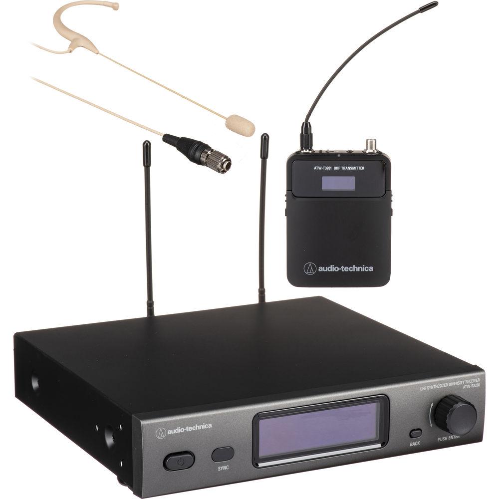 Audio-Technica ATW-3211 892-THDE2 3000 Series Fourth Generation Wireless Microphone System with BP892cH-TH Headworn Mic