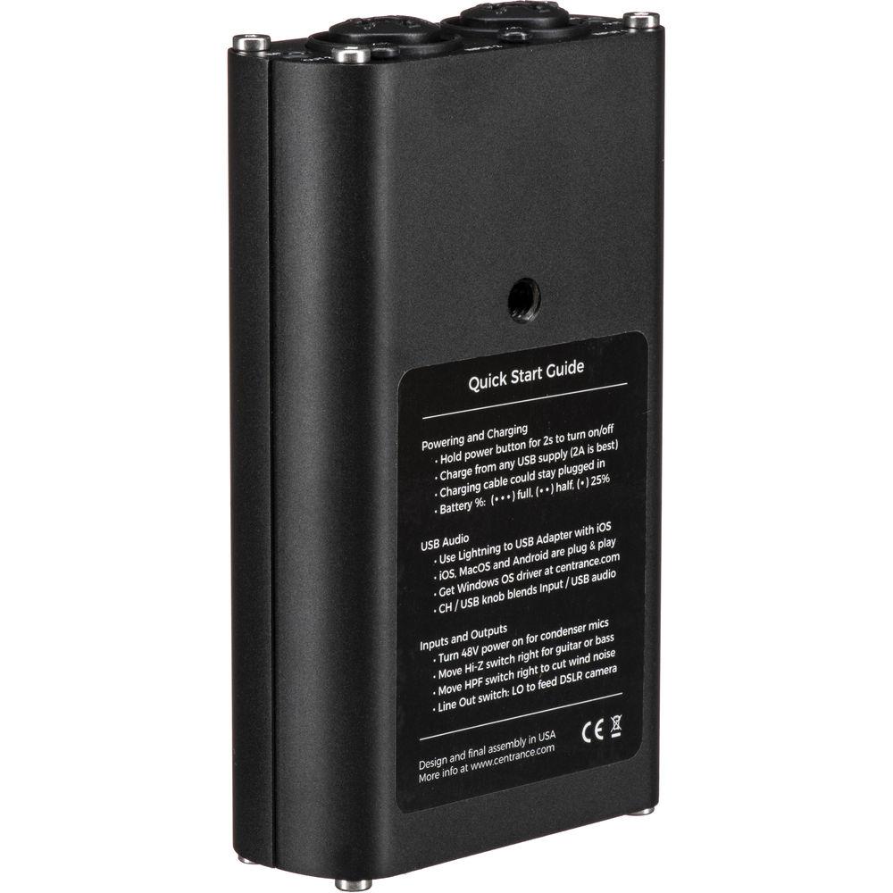 CEntrance Inc. MixerFace R4R Mobile Audio Interface SD Recorder