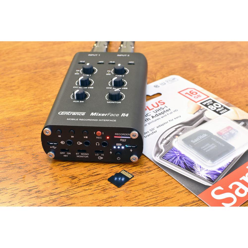 CEntrance Inc. MixerFace R4R Mobile Audio Interface SD Recorder