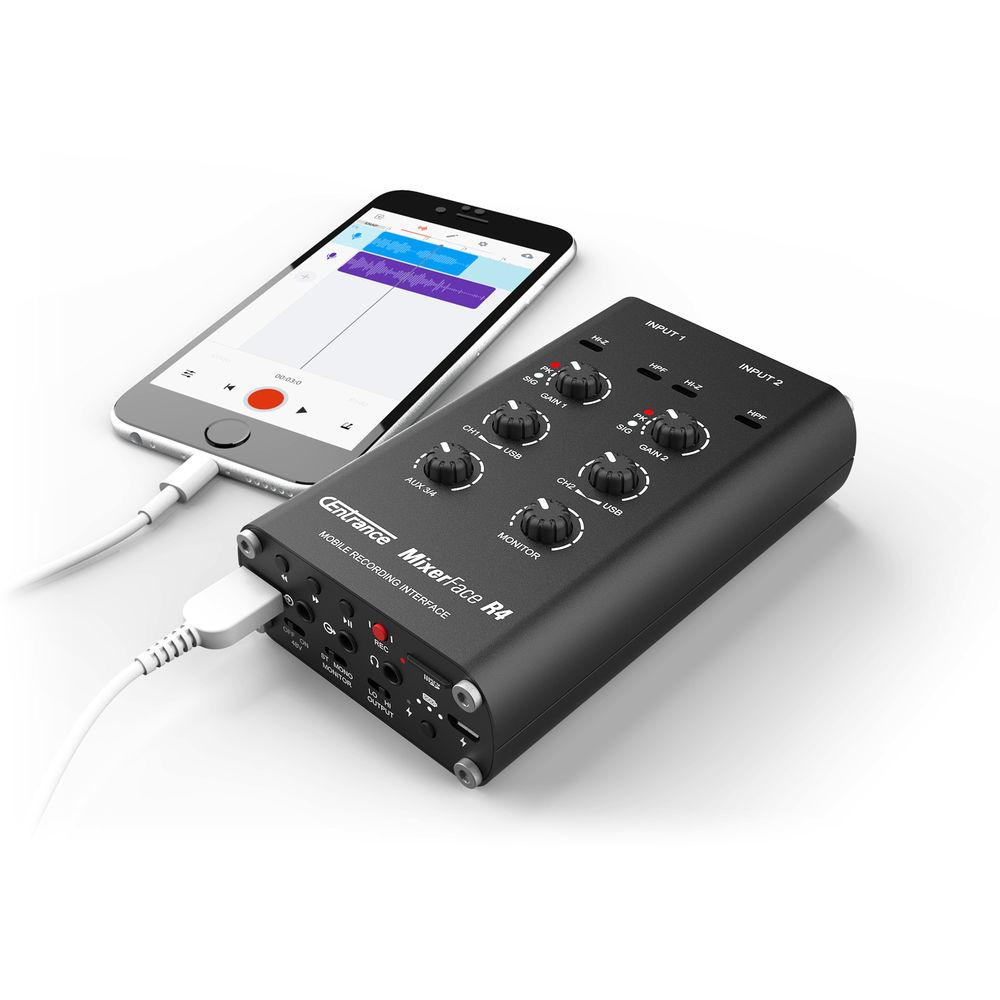 CEntrance Inc. MixerFace R4R Mobile Audio Interface SD Recorder, CEntrance, Inc., MixerFace, R4R, Mobile, Audio, Interface, SD, Recorder