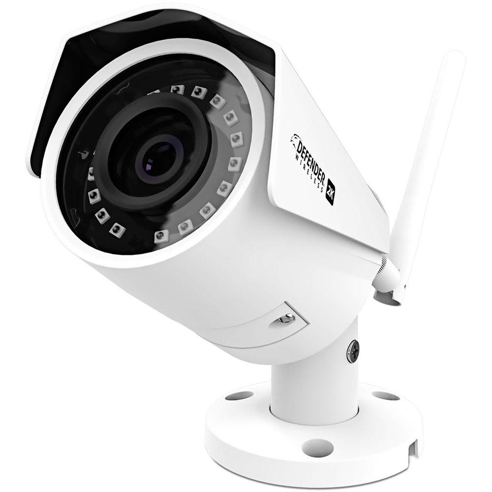 Defender 4-Channel 4MP NVR with 1TB HDD & 2 4MP Outdoor Night Vision Wi-Fi Bullet Cameras