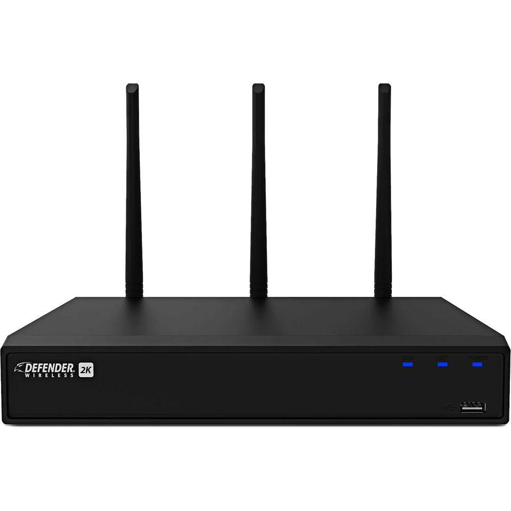 Defender 4-Channel 4MP NVR with 1TB HDD & 2 4MP Outdoor Night Vision Wi-Fi Bullet Cameras