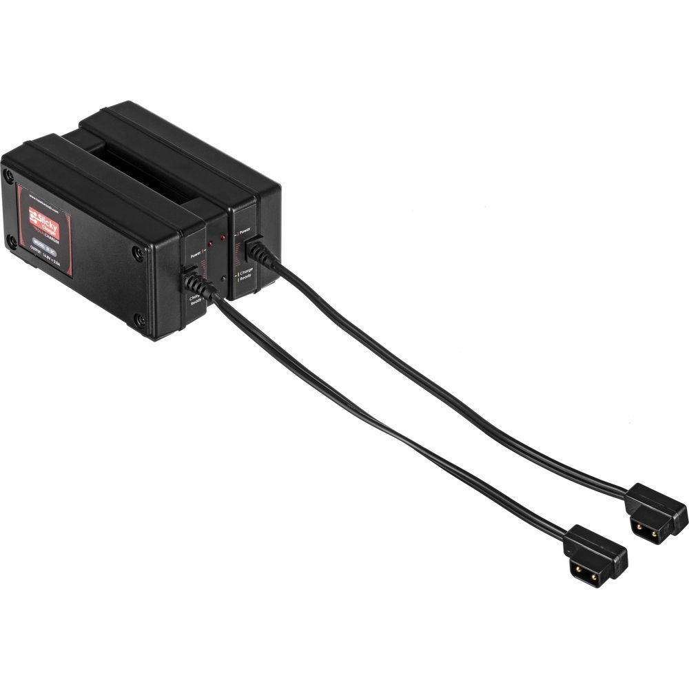 Hawk-Woods Two 14.4V Sticky Battery Packs, 2-Channel Charger & QR Plate