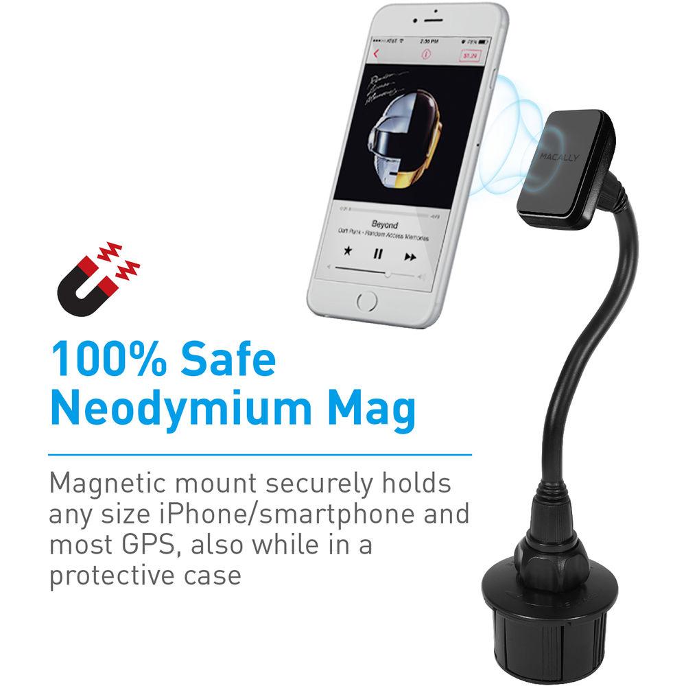 Macally Magnetic Car Cup Holder Phone Mount