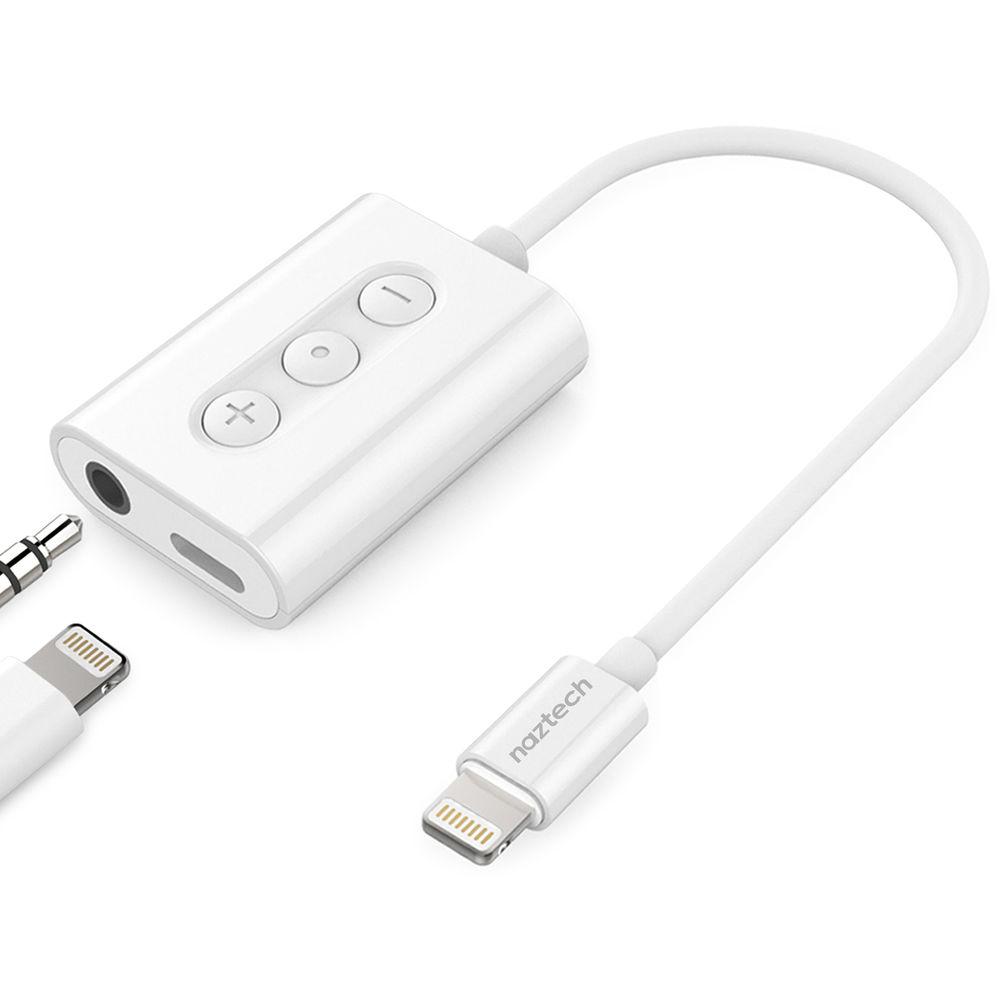 Naztech 3.5mm Audio Charge Adapter with Lightning Connector