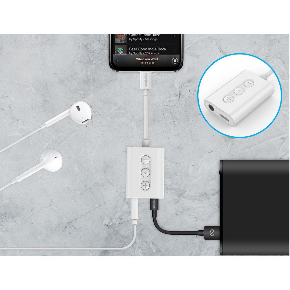 Naztech 3.5mm Audio Charge Adapter with Lightning Connector