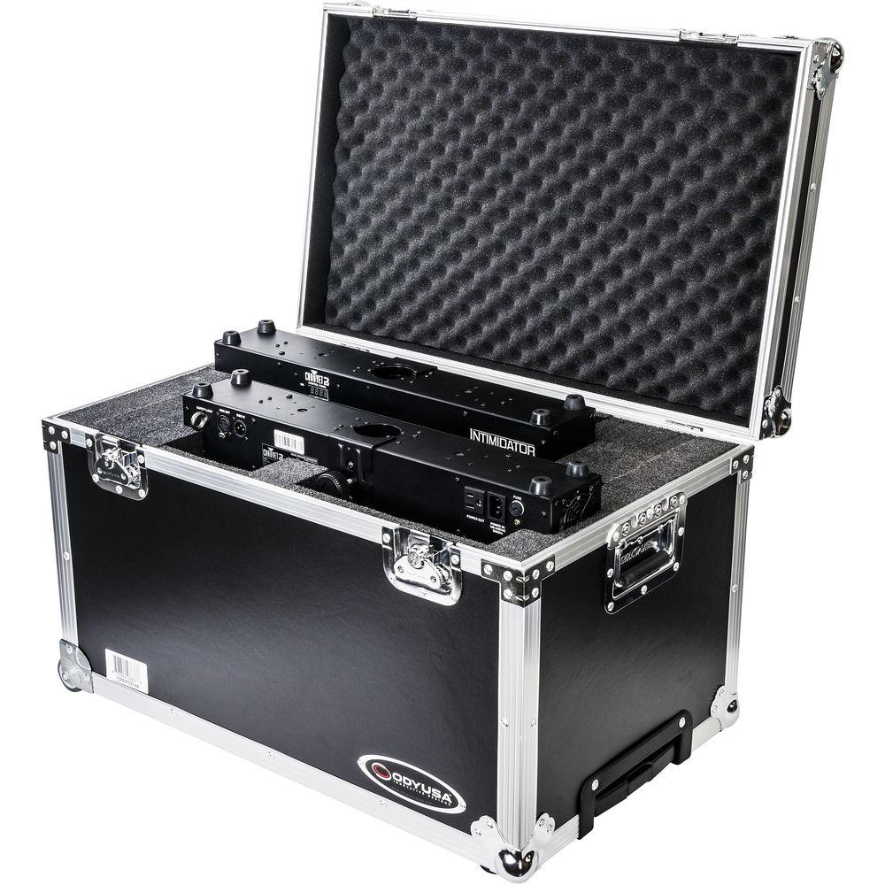 Odyssey Innovative Designs Dual Chauvet Intimidator Spot Duo 155 Case with Pullout Handle and Wheels