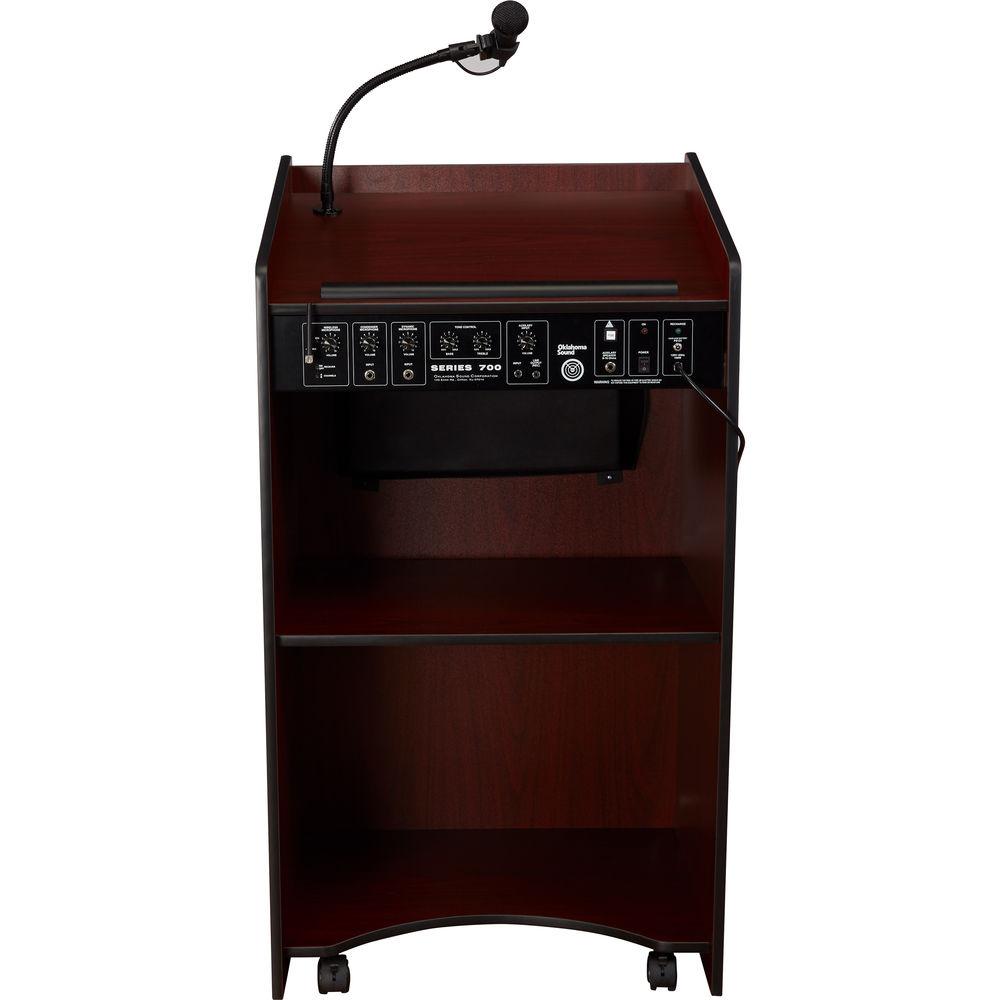 Oklahoma Sound The Aristocrat Sound Lectern with Rechargeable Battery & Wireless Tie Clip Lavalier Mic