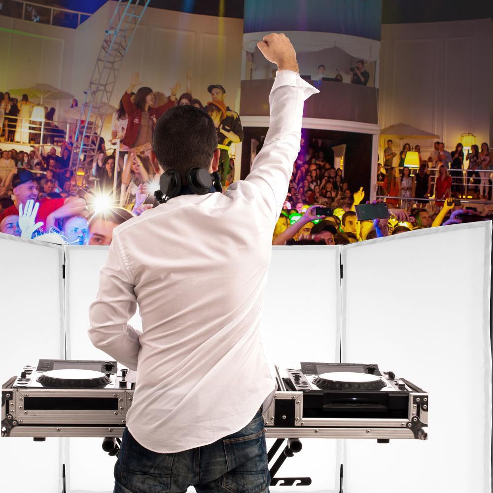 Pyle Pro DJ Booth Cover Screen - DJ Facade Front-Board Display Scrim